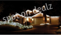 Spot On Dealz 720 Led Xmas Snowing Icicle Lights 8 Function Mains Powered Christmas Decorations For Indoor Outdoor Hanging Cool White - thumbnail 4