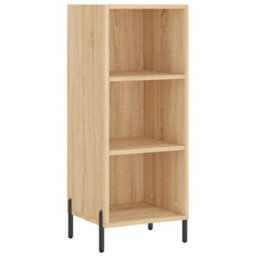 Berkfield Highboard Sonoma Oak 34.5X34X180 Cm Engineered Wood - thumbnail 5