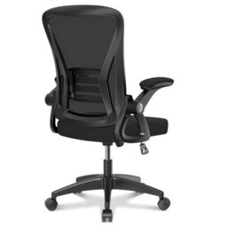 Onemill Swivel Computer Chair Home Office Chair With Flip Up Armrests, Breathable Mesh(Black) - thumbnail 3
