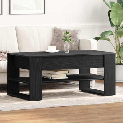 Berkfield Black Oak Coffee Table - 102X55X45 Cm, Made Of Engineered Wood - image 1
