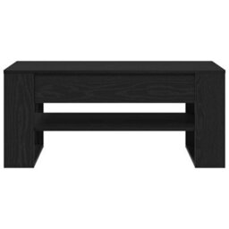 Berkfield Black Oak Coffee Table - 102X55X45 Cm, Made Of Engineered Wood - thumbnail 6