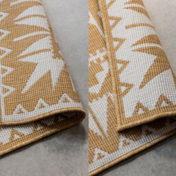 The Rugs Dynamic Reversible Indoor & Outdoor Rug Polypropylene Oriental Rug In Yellow - thumbnail 4