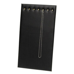 Perma Jewel Equipment Black Leather Chain Tray Insert With 7 Brass Hooks - Premium Jewellery Tray For Necklace, Chain - thumbnail 1