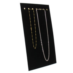 Perma Jewel Equipment Black Leather Chain Tray Insert With 7 Brass Hooks - Premium Jewellery Tray For Necklace, Chain - thumbnail 2