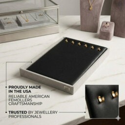 Perma Jewel Equipment Black Leather Chain Tray Insert With 7 Brass Hooks - Premium Jewellery Tray For Necklace, Chain - thumbnail 6