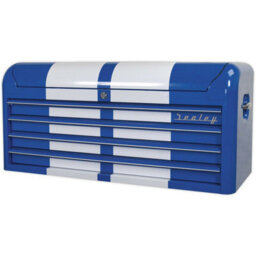 Retro Blue 4 Drawer Tool Chest With Lockable Storage - 1080 X 450 X 495mm - thumbnail 5