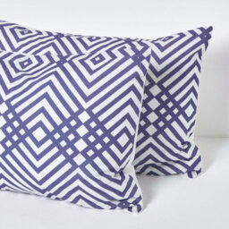 Homescapes Geometric Digitally Printed Cotton Duvet Cover Set, King - thumbnail 4