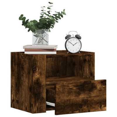 Berkfield Wall-Mounted Bedside Cabinets 2 Pcs Smoked Oak 45X30X35 Cm - image 1