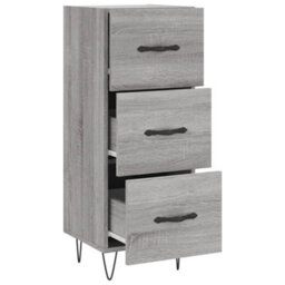 Berkfield Modern Sideboard Grey Sonoma 34.5X34X90 Cm Engineered Wood - thumbnail 5