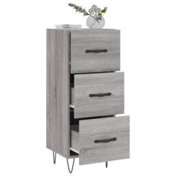 Berkfield Modern Sideboard Grey Sonoma 34.5X34X90 Cm Engineered Wood - thumbnail 4