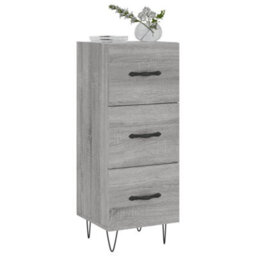 Berkfield Modern Sideboard Grey Sonoma 34.5X34X90 Cm Engineered Wood - thumbnail 3