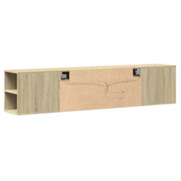 Berkfield Tv Wall Cabinet With Led Sonoma Oak 180X31X39.5 Cm - thumbnail 8
