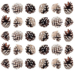 Living And Home 30 Pcs Christmas Decoration Set Real Pine Cone Christmas Tree Bauble Xmas Ornament 5 Cm - thumbnail 4
