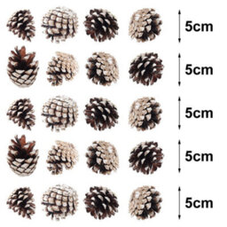 Living And Home 30 Pcs Christmas Decoration Set Real Pine Cone Christmas Tree Bauble Xmas Ornament 5 Cm - thumbnail 5