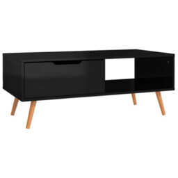 Berkfield Elegant Coffee Table High Gloss Black 100X49.5X43 Cm Engineered Wood - thumbnail 4