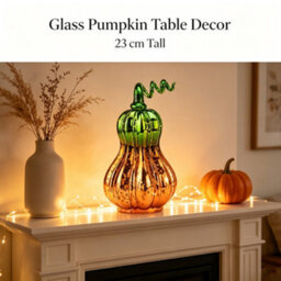 Amorly Glass Pumpkin Light, Fall Decorations Indoor Built-In Led String Lights, Autumn Centerpiece For Tables Home, Battery Operated - thumbnail 2