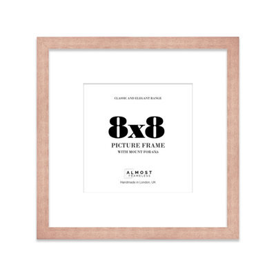 "8X8"" Bronze Picture Frame - 8X8"" Square Frame With 6X6"" Mount For 8X8""/6X6"" Pictures Art Deco Style Room Decor, 1 Pack" - image 1