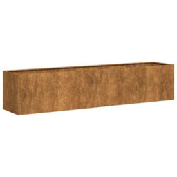 Berkfield Planter Rusty 200X40X40 Cm Weathering Steel - thumbnail 2