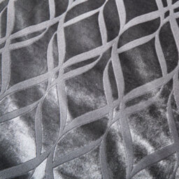 Soirée Belfort Woven Geo Dark Grey Velvet Duvet Cover Set - thumbnail 4