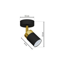 Milagro Joker Hand Made Ceiling Lamp In Matt Black With Luxurious Gold Detail Featuring Minmalistic Slender Cylinder Shades - thumbnail 6
