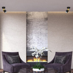 Milagro Joker Hand Made Ceiling Lamp In Matt Black With Luxurious Gold Detail Featuring Minmalistic Slender Cylinder Shades - thumbnail 4