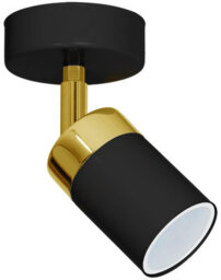 Milagro Joker Hand Made Ceiling Lamp In Matt Black With Luxurious Gold Detail Featuring Minmalistic Slender Cylinder Shades - thumbnail 7