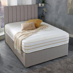 Divan Base Direct Shire Solaris Hydra 1500 Pocket Sprung Divan Bed Set 3Ft Single 2 Drawers Side- Wool Bronze - thumbnail 1