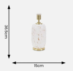 Gold Metal White Confetti Glass Table Lamp Base Living Room Bedroom Lighting - thumbnail 4