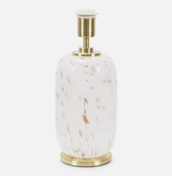 Gold Metal White Confetti Glass Table Lamp Base Living Room Bedroom Lighting - thumbnail 6