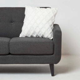 Homescapes Geometric Diamond White Tufted Cotton Cushion 45 X 45 Cm - thumbnail 2