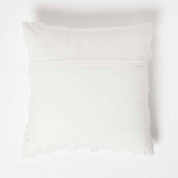 Homescapes Geometric Diamond White Tufted Cotton Cushion 45 X 45 Cm - thumbnail 3