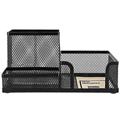 Stationery Desk Organiser-Mesh Desk Tidy, Pen Holder, Post It Holder, Pencil Pot - image 1