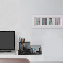 Stationery Desk Organiser-Mesh Desk Tidy, Pen Holder, Post It Holder, Pencil Pot - thumbnail 3
