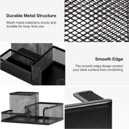 Stationery Desk Organiser-Mesh Desk Tidy, Pen Holder, Post It Holder, Pencil Pot - thumbnail 6