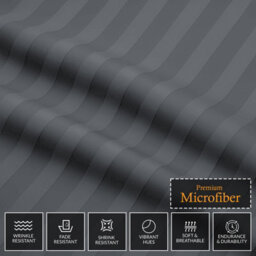 Lazzaro Luxury Satin Stripe King Duvet Cover Set In Premium Microfibre Hotel Quality Hypoallergenic Bedding Sets - thumbnail 7