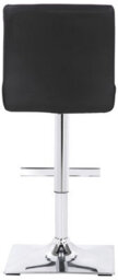Lamboro Snella Breakfast Bar Stool, Chrome Footrest, Height Adjustable Swivel Gas Lift, Home Bar & Kitchen Faux-Leather Barstool, Black - thumbnail 5
