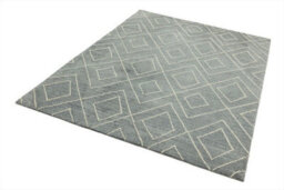 Silver Handmade Luxurious Modern Wool Rug For Bedroom & Living Room-200Cm X 290Cm - thumbnail 4