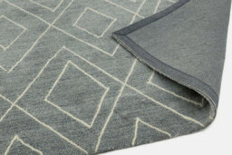Silver Handmade Luxurious Modern Wool Rug For Bedroom & Living Room-200Cm X 290Cm - thumbnail 3