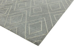 Silver Handmade Luxurious Modern Wool Rug For Bedroom & Living Room-200Cm X 290Cm - thumbnail 2