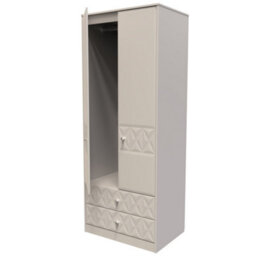 Toledo 2 Door 2 Drawer Wardrobe In Kashmir Matt (Ready Assembled) - thumbnail 5