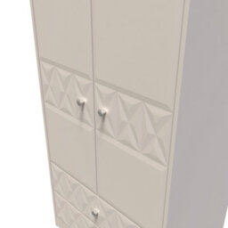 Toledo 2 Door 2 Drawer Wardrobe In Kashmir Matt (Ready Assembled) - thumbnail 4