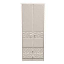 Toledo 2 Door 2 Drawer Wardrobe In Kashmir Matt (Ready Assembled) - thumbnail 1
