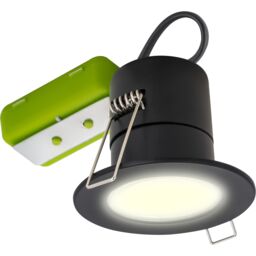 Luceco F-Eco Matt Black Fixed Led Fire-Rated Warm White Downlight 5W Ip65, Pack Of 6 - thumbnail 3