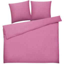 Beliani Duvet Cover Set Harmonridge Sateen Cotton 200 X 220 Cm Pink - thumbnail 4