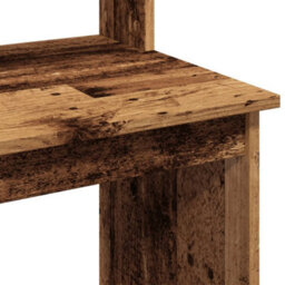 Berkfield Durable Desk With Shelves Old Wood 102X45X148 Cm Engineered Wood - thumbnail 7