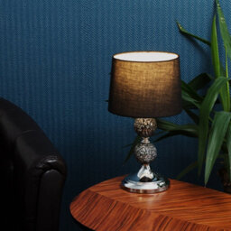 Valuelights Harmony Modern Decorative Chrome And Mosaic Crackle Glass Table Lamp With Black Shade - thumbnail 5