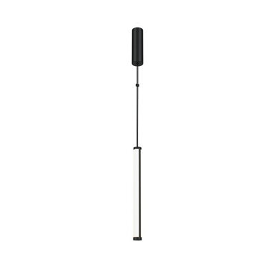 Luminosa Lighting Luminosa Supersymmetry Modern Slim Pendant Ceiling Light Dimmable Black 4000K 1000Lm White Shade