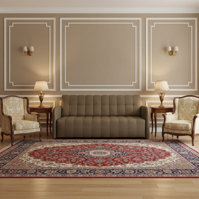 Viva Grand Iv Sofa Bed With Sleeping Function Bedding Storage Freestanding Upholstered Back 165X98X85Cm Beige - image 1