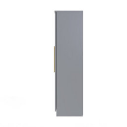 Helmsley Tall 5 Door 2 Drawer 1 Mirror Wardrobe In Dusk Grey (Ready Assembled) - thumbnail 2