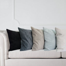 Urban Textures Pack Of 2 Jumbo Corduroy Cushion Covers 20 X 20 Inches Black - thumbnail 2